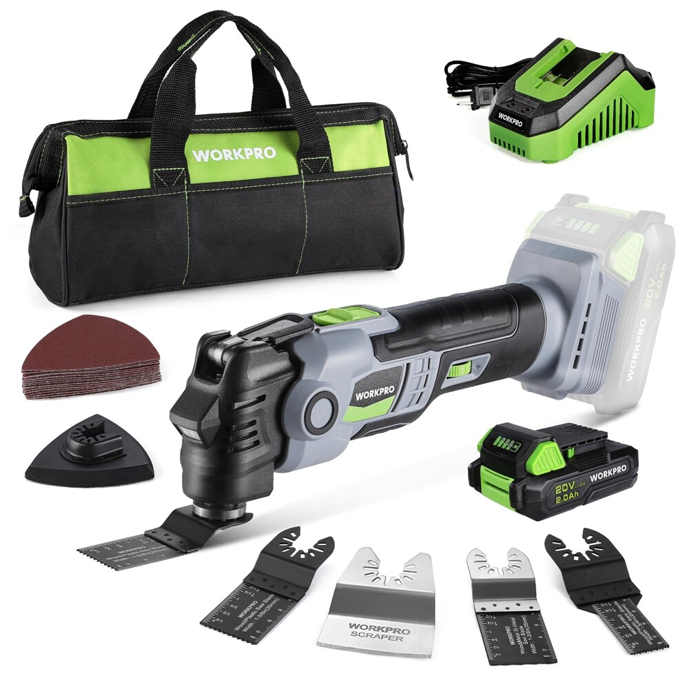 20V Oscillating Tool Kit Cordless Brushless 19000RPM Orbiting Multi Tool
