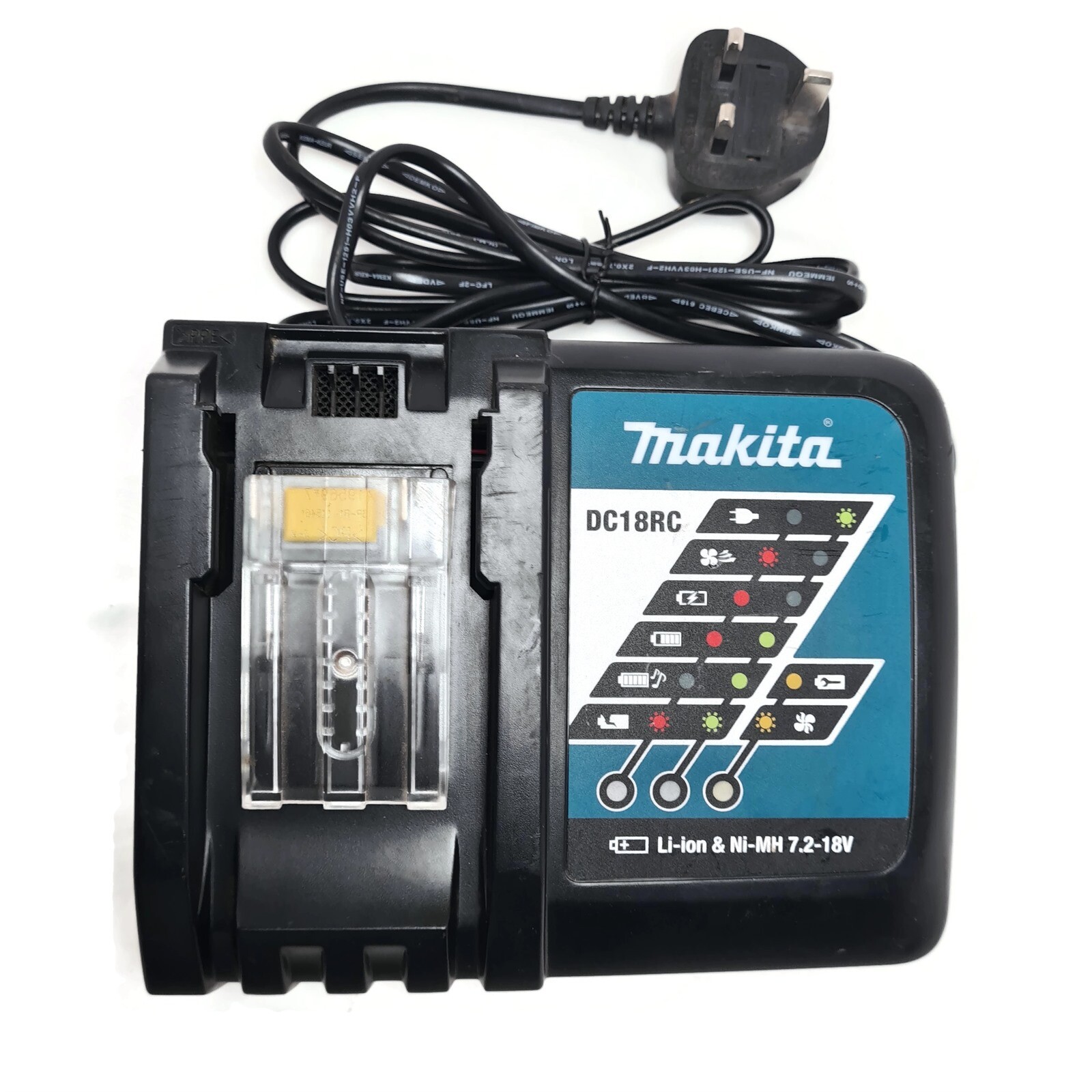 Makita DC18RC Lithium Ion Rapid Optimum Charger. 18 Volts. 220 Volts AC