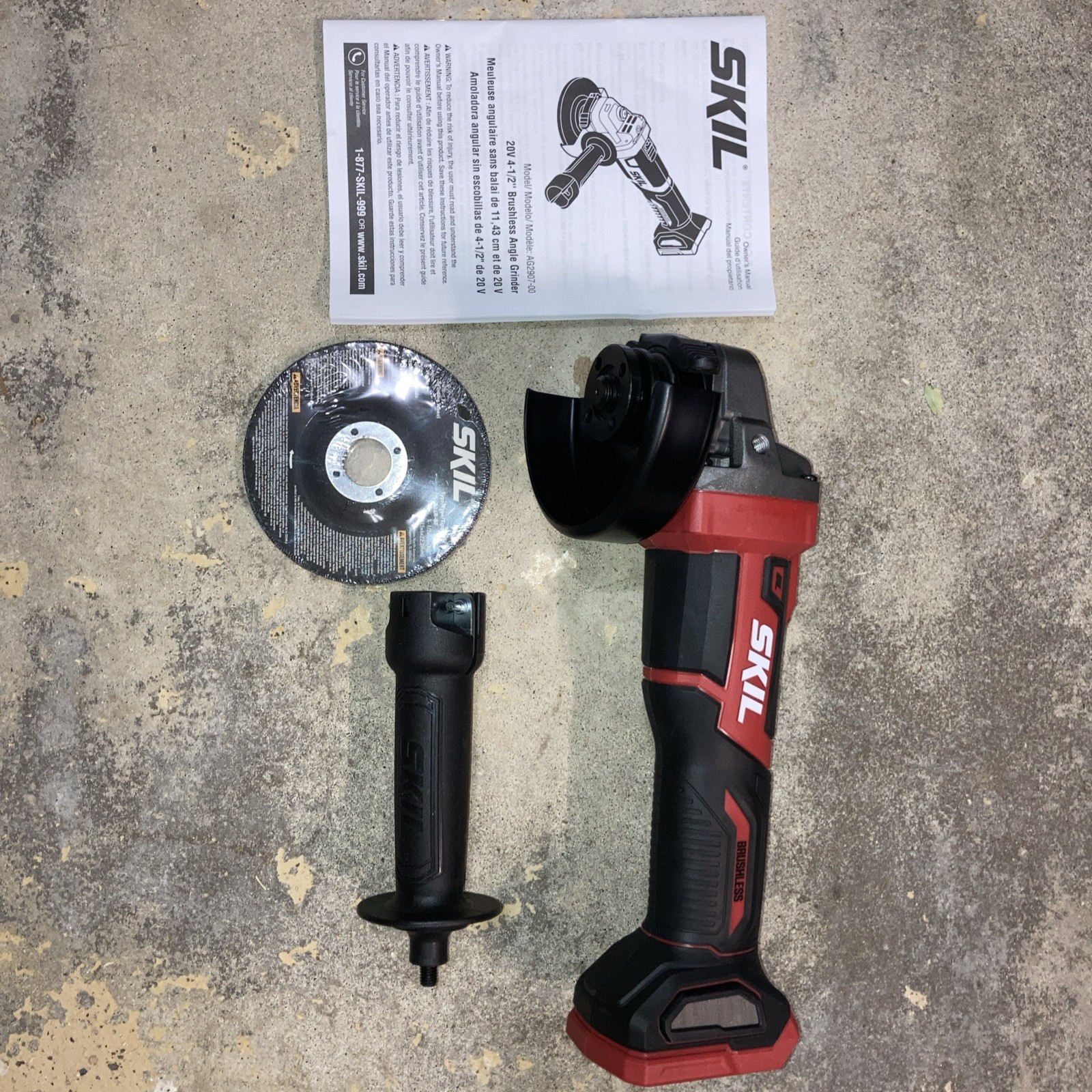 New Skil AG2907-00 20V PWRCORE 20 Brushless 4-1/2&Prime; Angle Grinder – Bare Tool