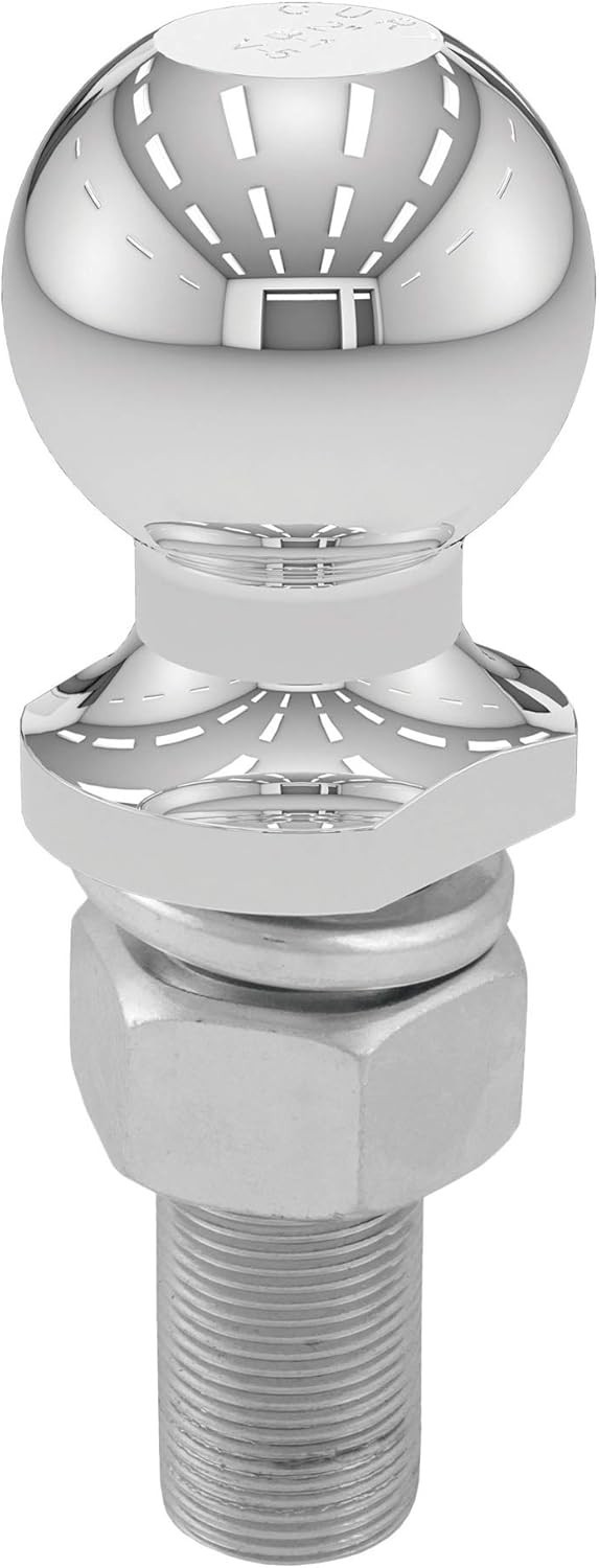 40020 Chrome Trailer Hitch Ball, 6,000 lbs, 2-Inch Diameter, 1 x 3-Inch Shank