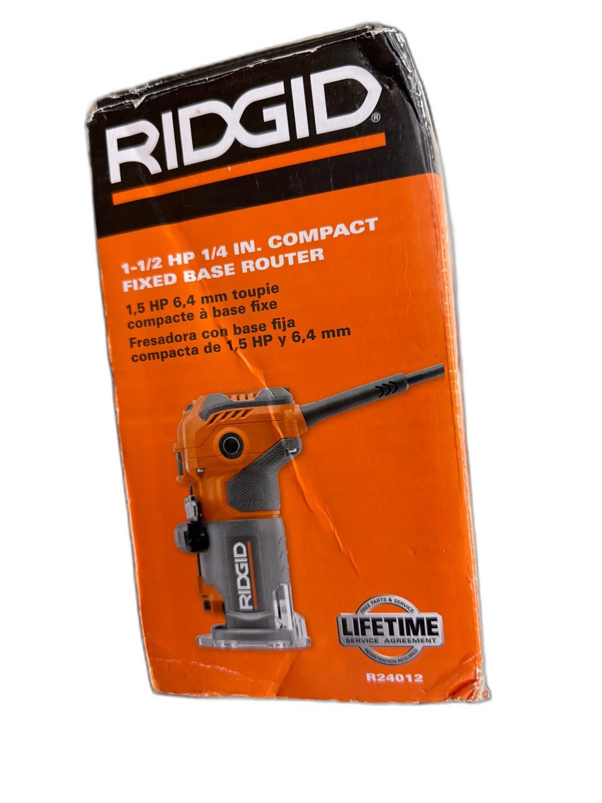 RIDGID 5.5 Amp Compact Fixed-Base Corded Router