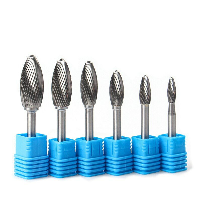 1/4&Prime; Shank Head Tungsten Carbide Point Burr Rotary Drill Bits Tool Cutter Files