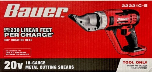 BRAND NEW 20 V CORDLESS 18 GAUGE Sheet METAL SHEARS (Tool Only) SHEAR