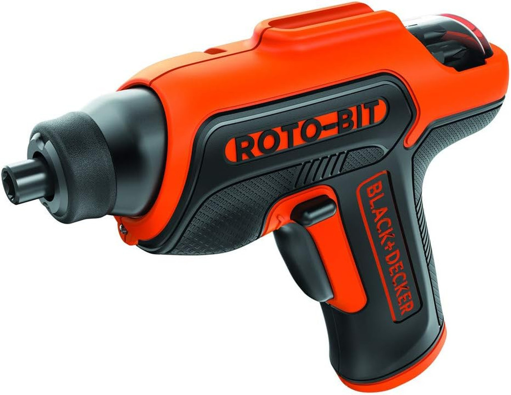 4V MAX Electric Screwdriver, Cordless, 180 RPM, 8 Bits with Built-In, Storage Co