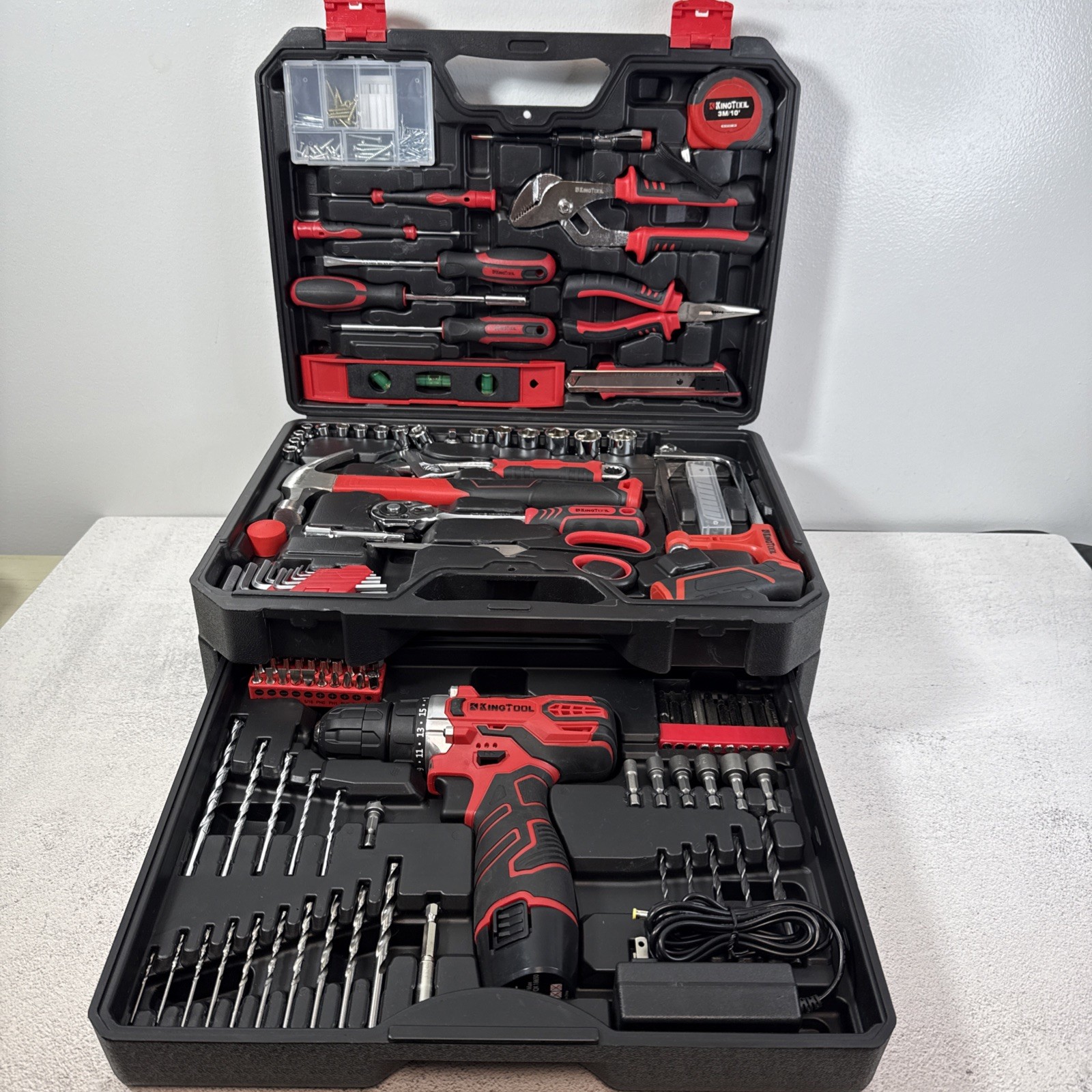 KingTool 276-Piece Tool Set Kit – Tool kit with 12V Cordless Power Drill Driver