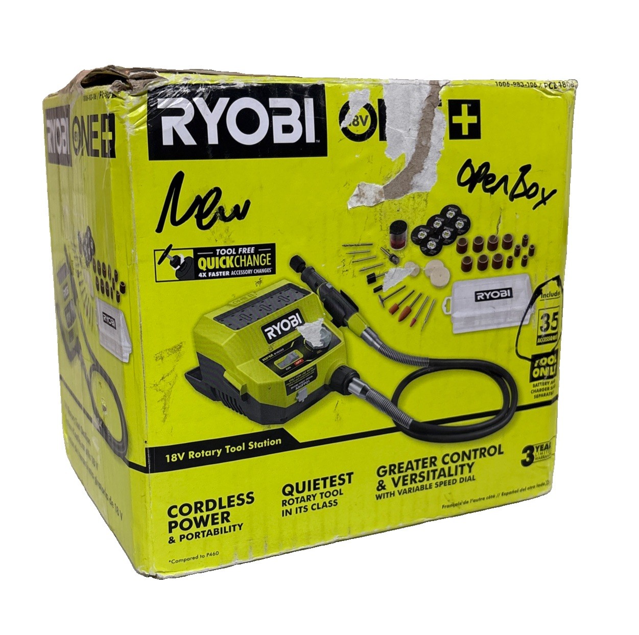 RYOBI ONE+ 18V Cordless Rotary Tool Station PCL480B NEW Open Box