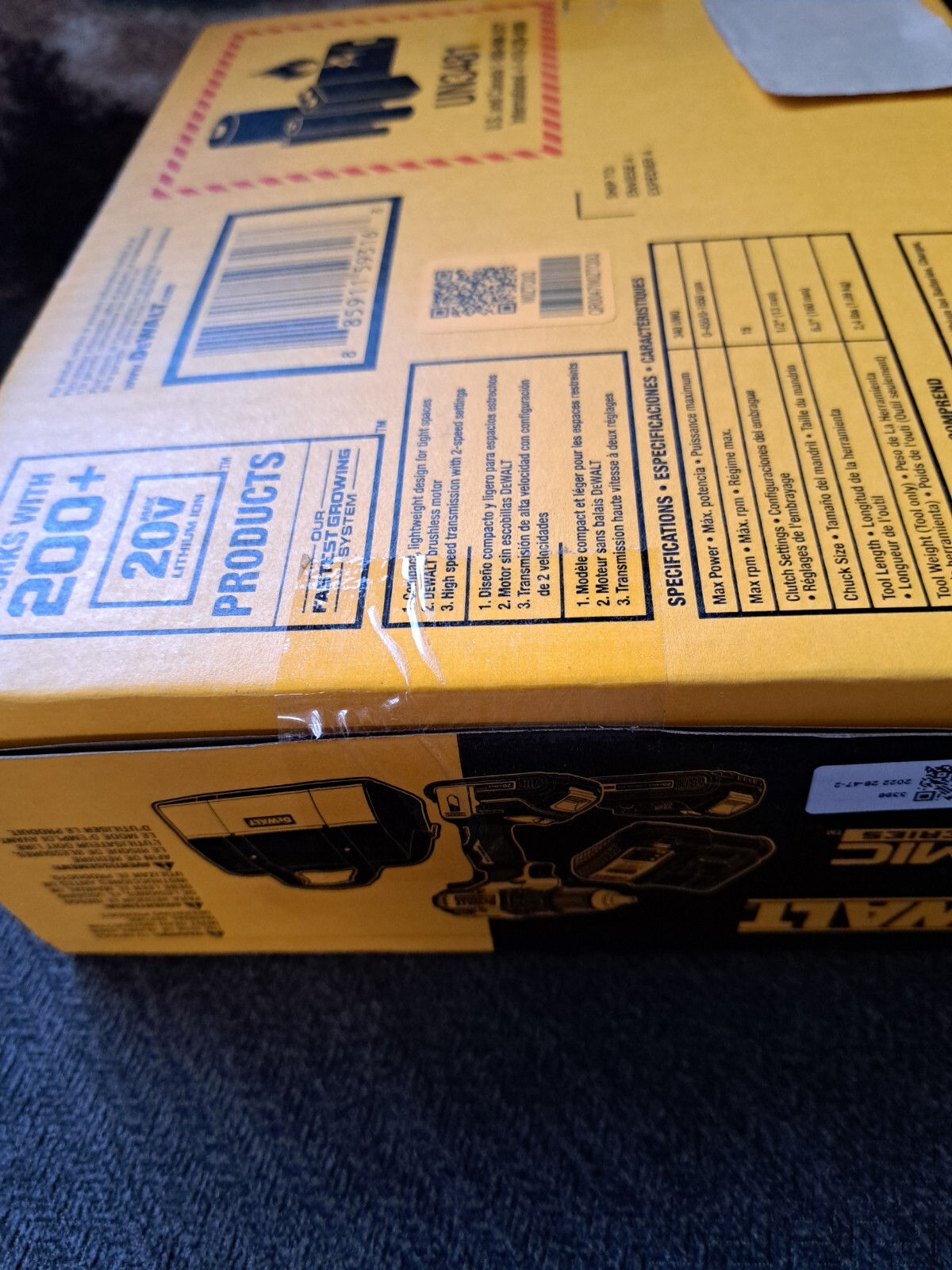 DEWALT DCD800D1E1 20V Brushless Cordless 1/2&Prime; Drill/Driver Kit