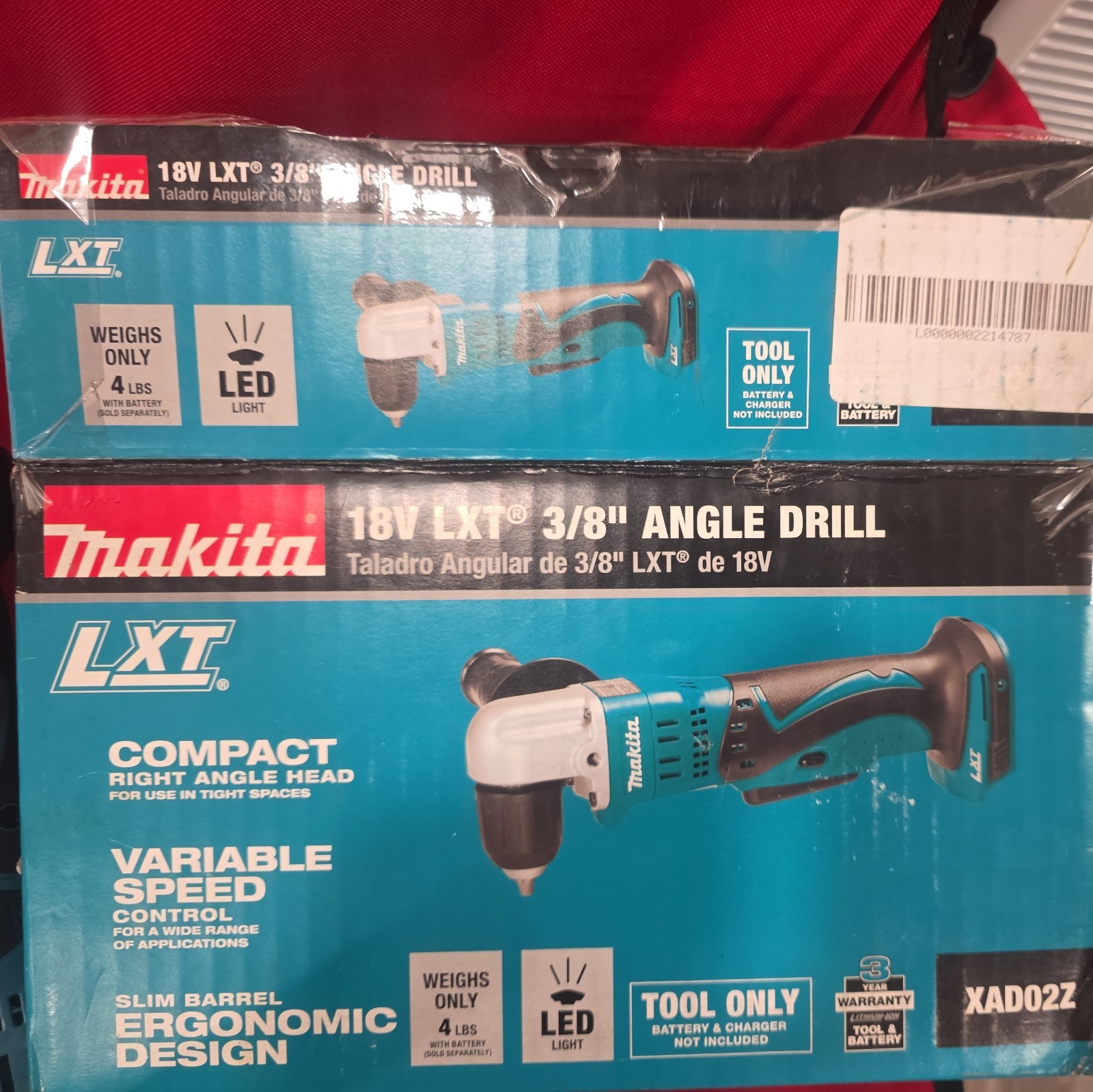 ✨NEW✨ Makita XAD02Z 18V LXT Lithium-Ion Cordless 3/8&Prime; Angle Drill, Tool Only