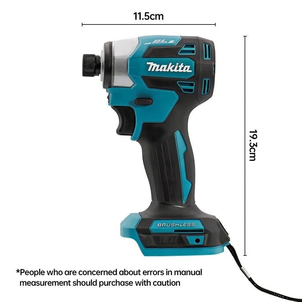 Makita 18V Brushless Impact Driver 180Nm Electric Screwdriver Drill Tool (Blue)