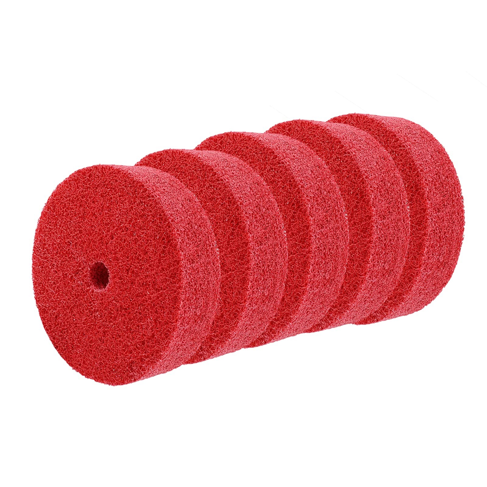 LDEXIN 5Pcs Nylon Fiber Polishing Buffing Wheels 75mm/3&Prime; Deburring Wheel Red