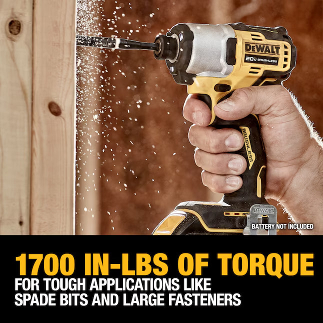 DEWALT POWERSTACK DCF840E1 20V MAX 1/4&Prime; BRUSHLESS CORDLESS IMPACT DRIVER KIT