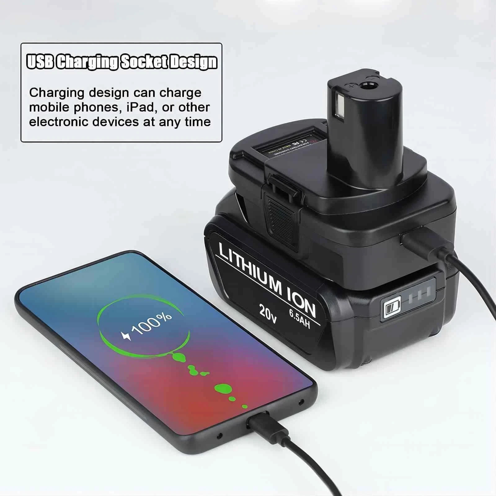 For DEWALT For Milwaukee 20V/18V Battery Adapter Convert to For RYOBI 18V Drill