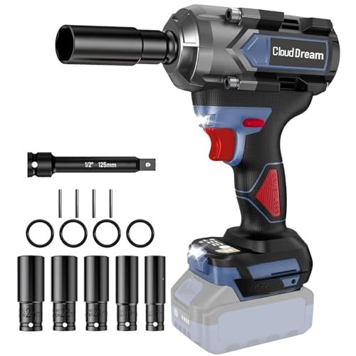 High Torque Cordless Impact Wrench 1/2&Prime; – 740 Ft-lbs Brushless Electric Tool for