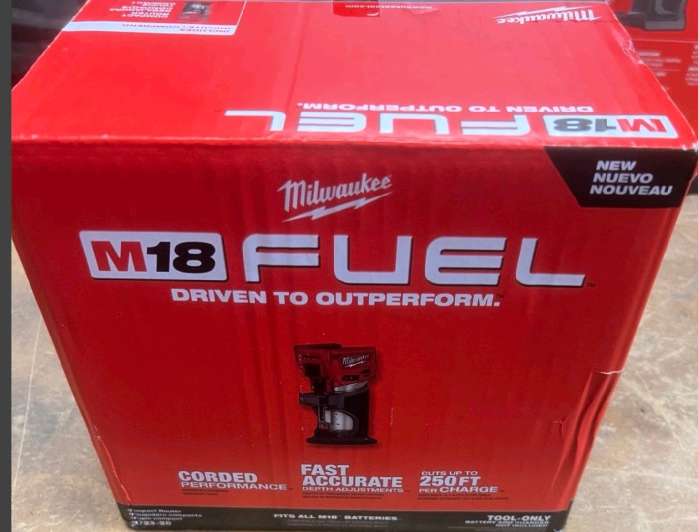 Milwaukee M18 FUEL Compact Router Tool-Only 18V Li-Ion 1/4&Prime; Collet 2723-20
