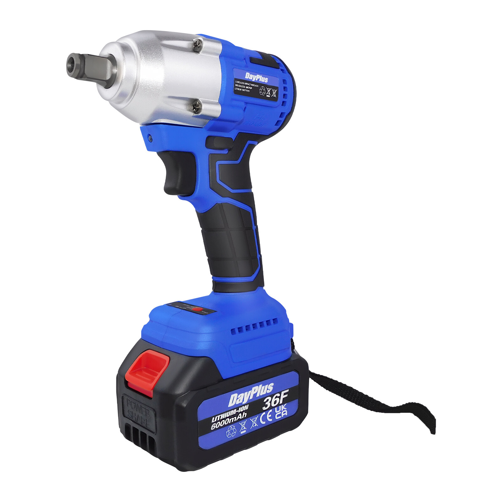 420NM 1/2&Prime; 21V Brushless Cordless Impact Wrench with 6000mAh Battery Charger Kit