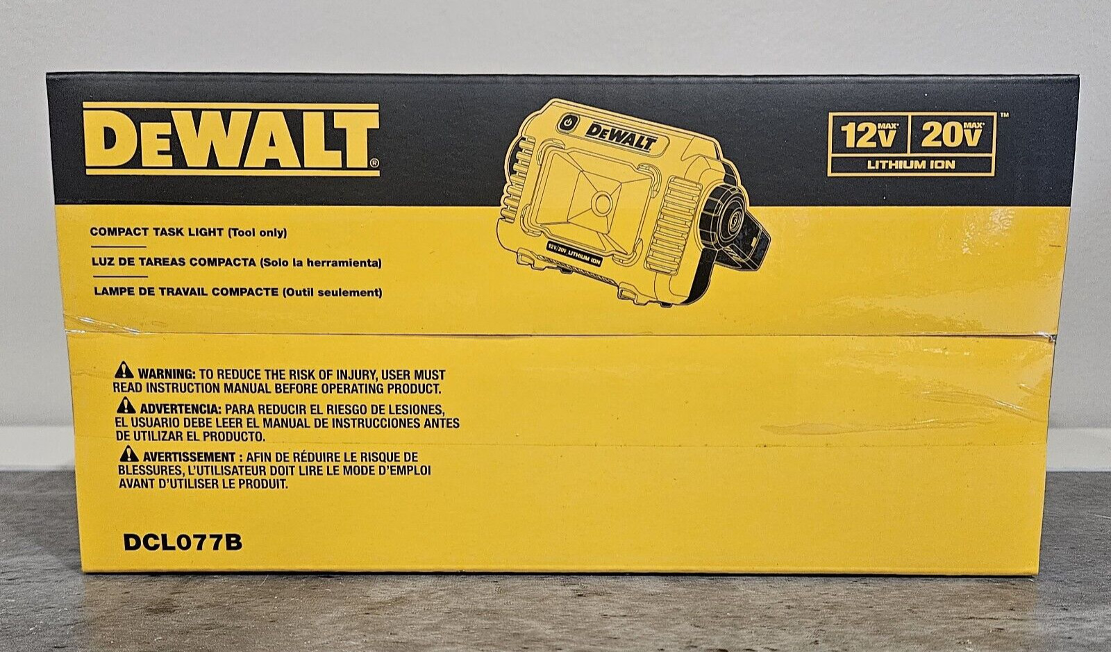 Brand New DeWalt 12v – 20v Max Compact LED Task Light DCL077B (Tool Only)