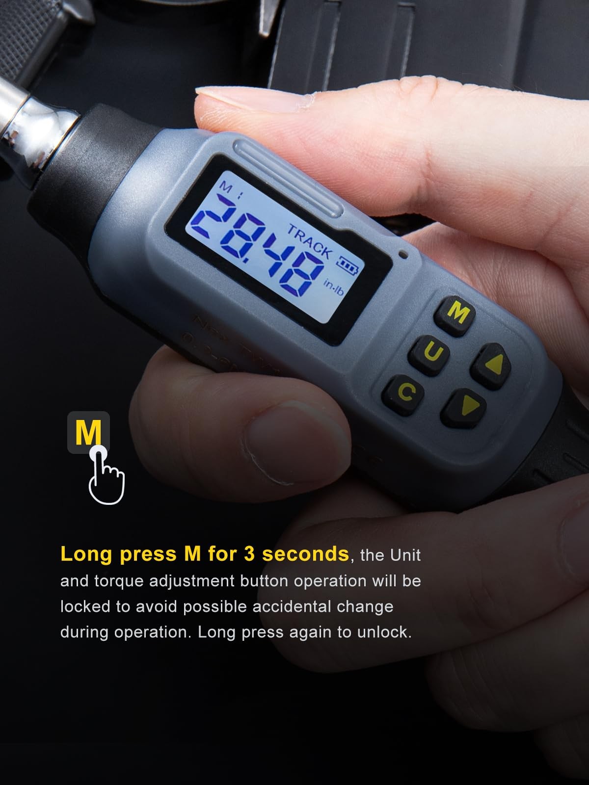 GROWNEER Digital Torque Screwdriver, 2.66-53.1 In-lbs/0.3-6 Nm, 1/4 » Black