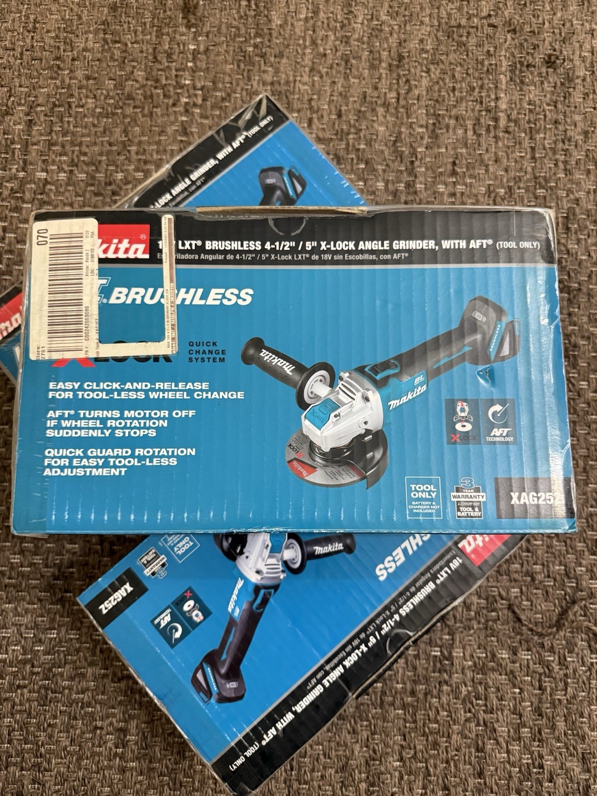 3 NEW Makita 18V LXT Brushless Cordless 4-1/2 / 5&Prime; X-LOCK Angle Grinder (XAG25Z)