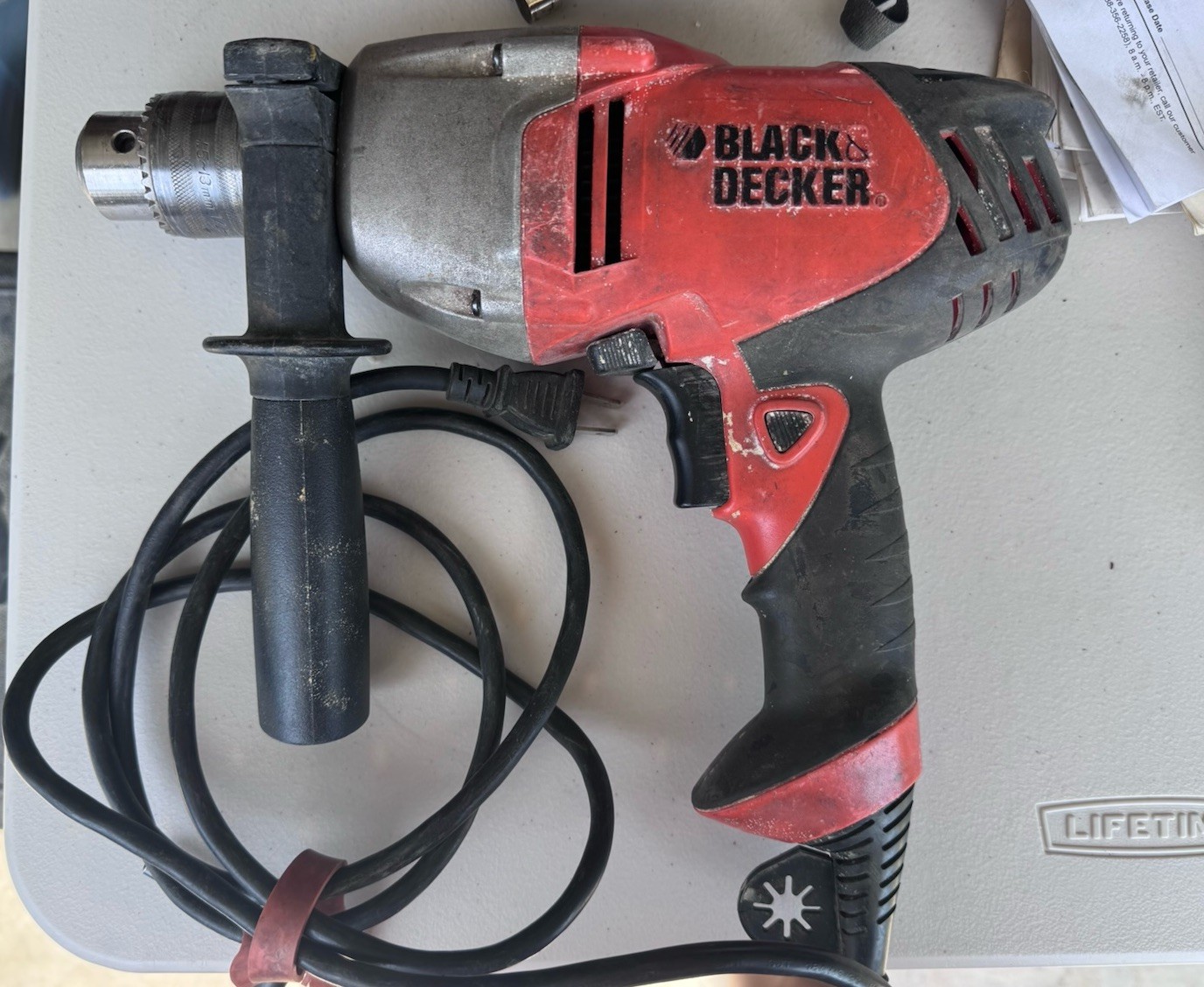 BLACK AND DECKER DR501 Corded 6A Electric Hammer Drill Tested