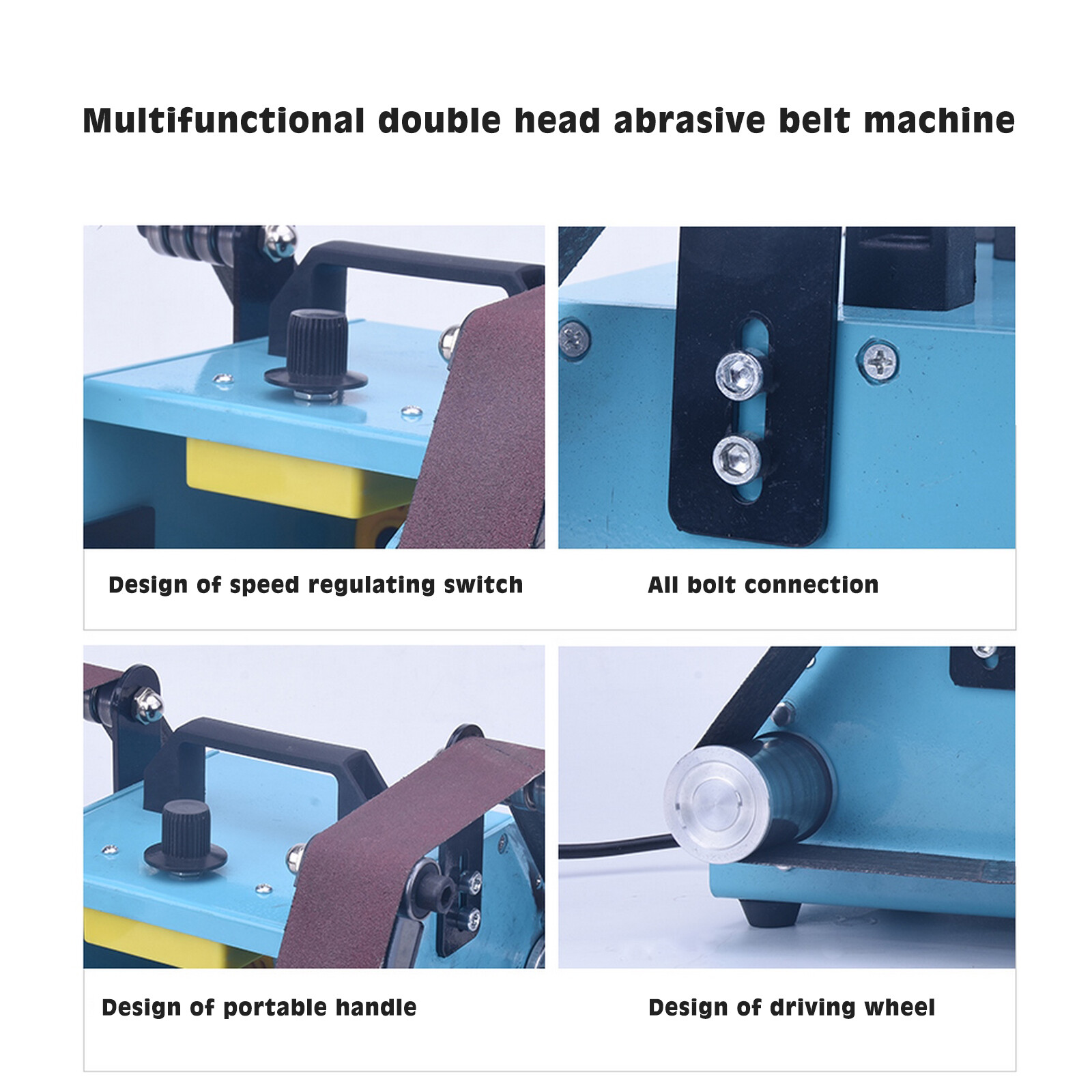 950W Belt Sander Machine Multifunctional Electric Belt Sander Grinder Polishing