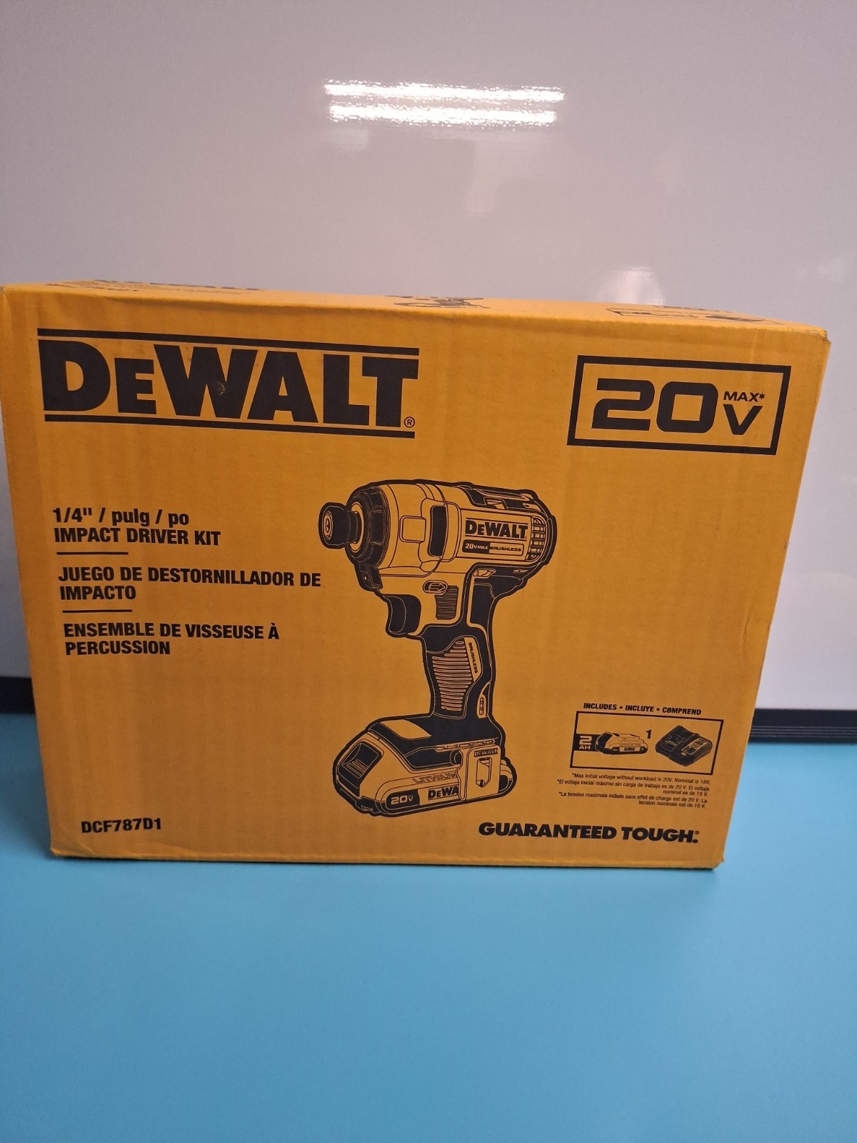 DEWALT DCF787D1 20V MAX Impact Driver, 1/4 Inch, Battery and Charger Included