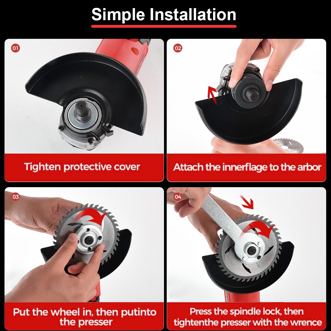 Cordless 4-1/2&Prime; inch Angle Grinder for Milwaukee M18 Battery Brushless 11000RPM