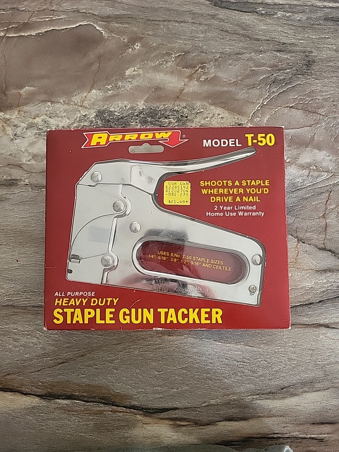Arrow T50 Pro Heavy Duty Staple Gun Tacker Plus Box Of Staples Free Shipping
