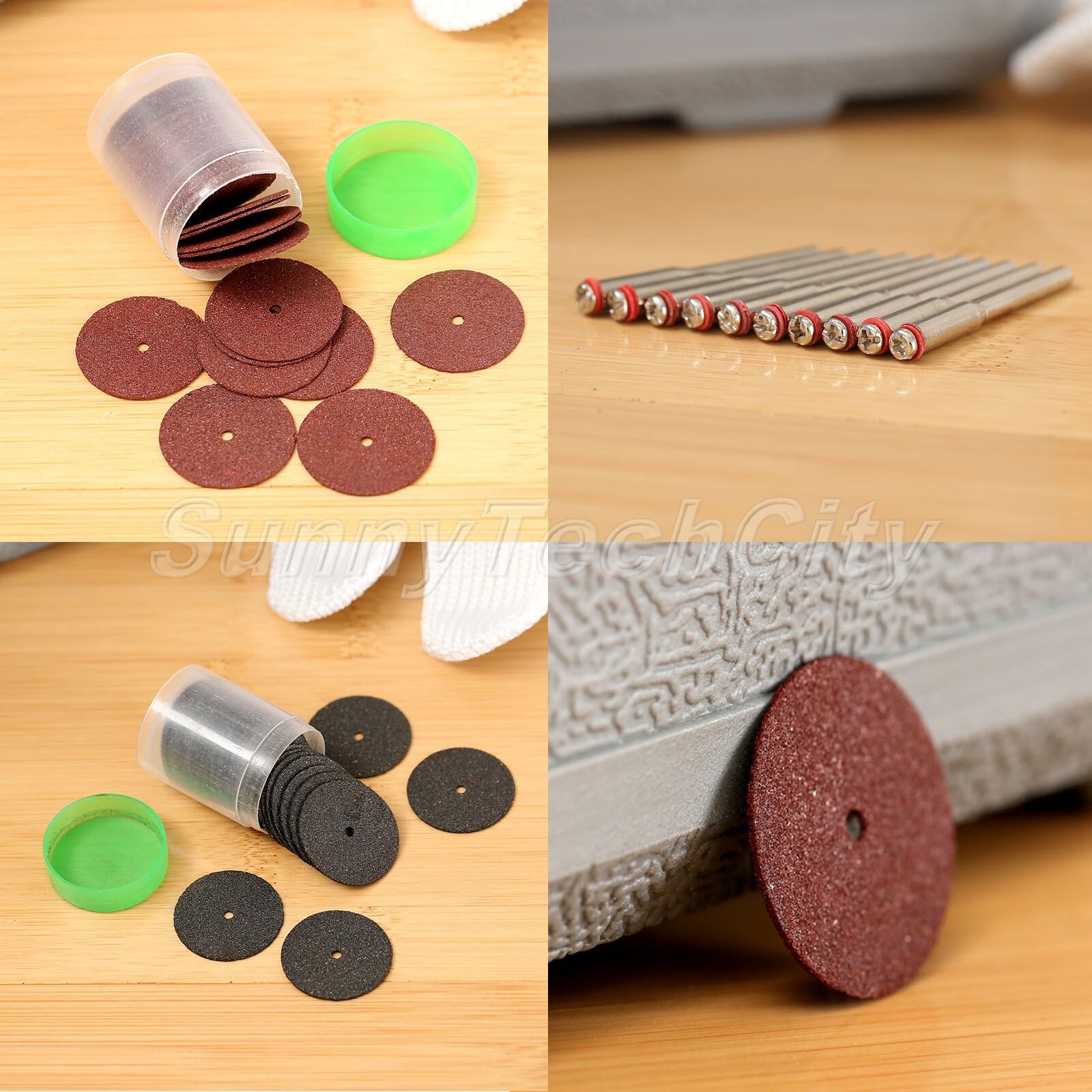 72X Resin Cutting Grinding Disc Wheels Slitting Discs Cut off & 10X Mandrel