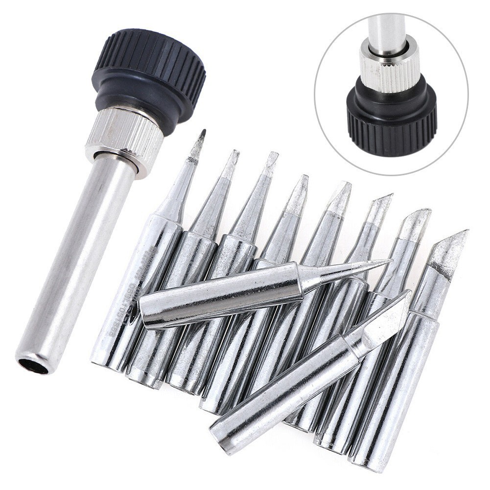11X 900M-T Soldering Station Iron Solder Tip Adaptor Copper For 936 907 898D