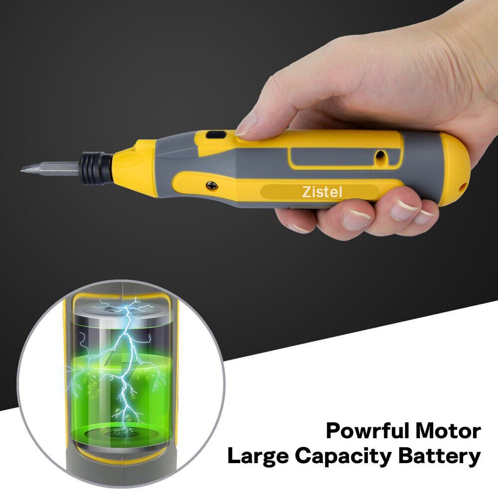 New Electric Screwdriver 4V Mini Compact Battery USB Charger Bits Lightweight US