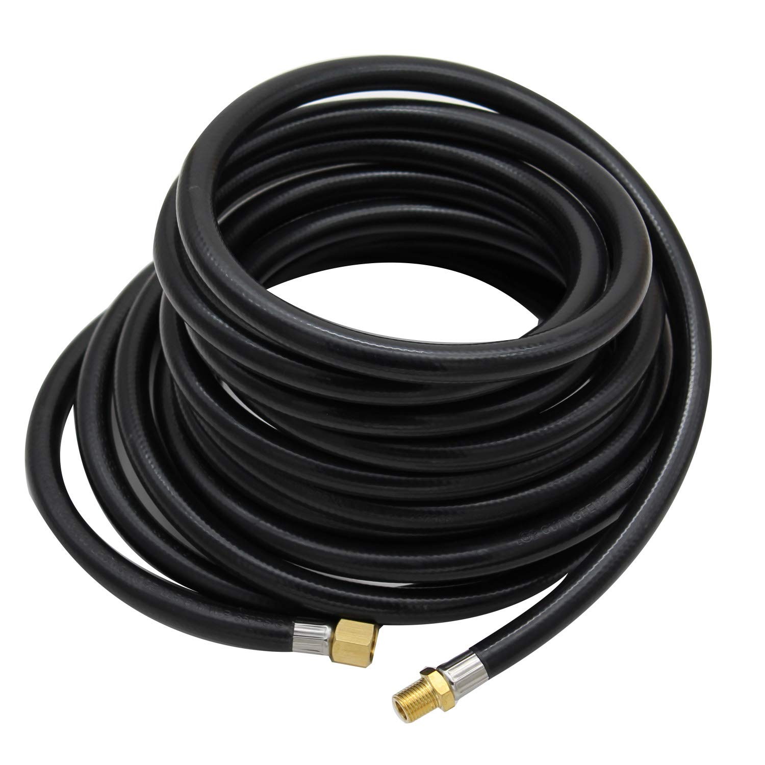 Propane Torch Extension Hose 1/4 Inch Ball Seat Female x 1/4 Inch Male NPT 25FT