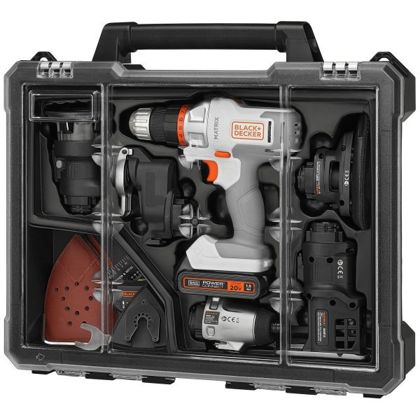 BLACK+DECKER 20V MAX MATRIX Cordless Combo Kit, 6-Tool, – BDCDMT1206KITWC