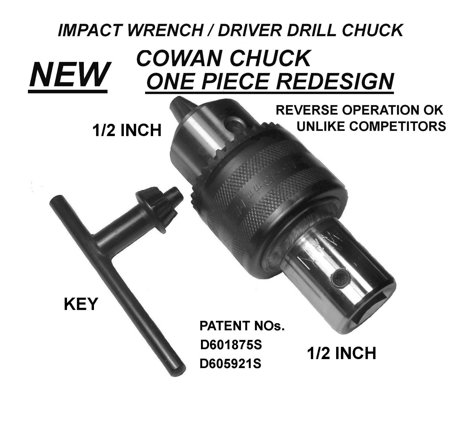 HALF INCH DRILL CHUCK FOR IMPACT DRIVER /WRENCH — Christmas Sale