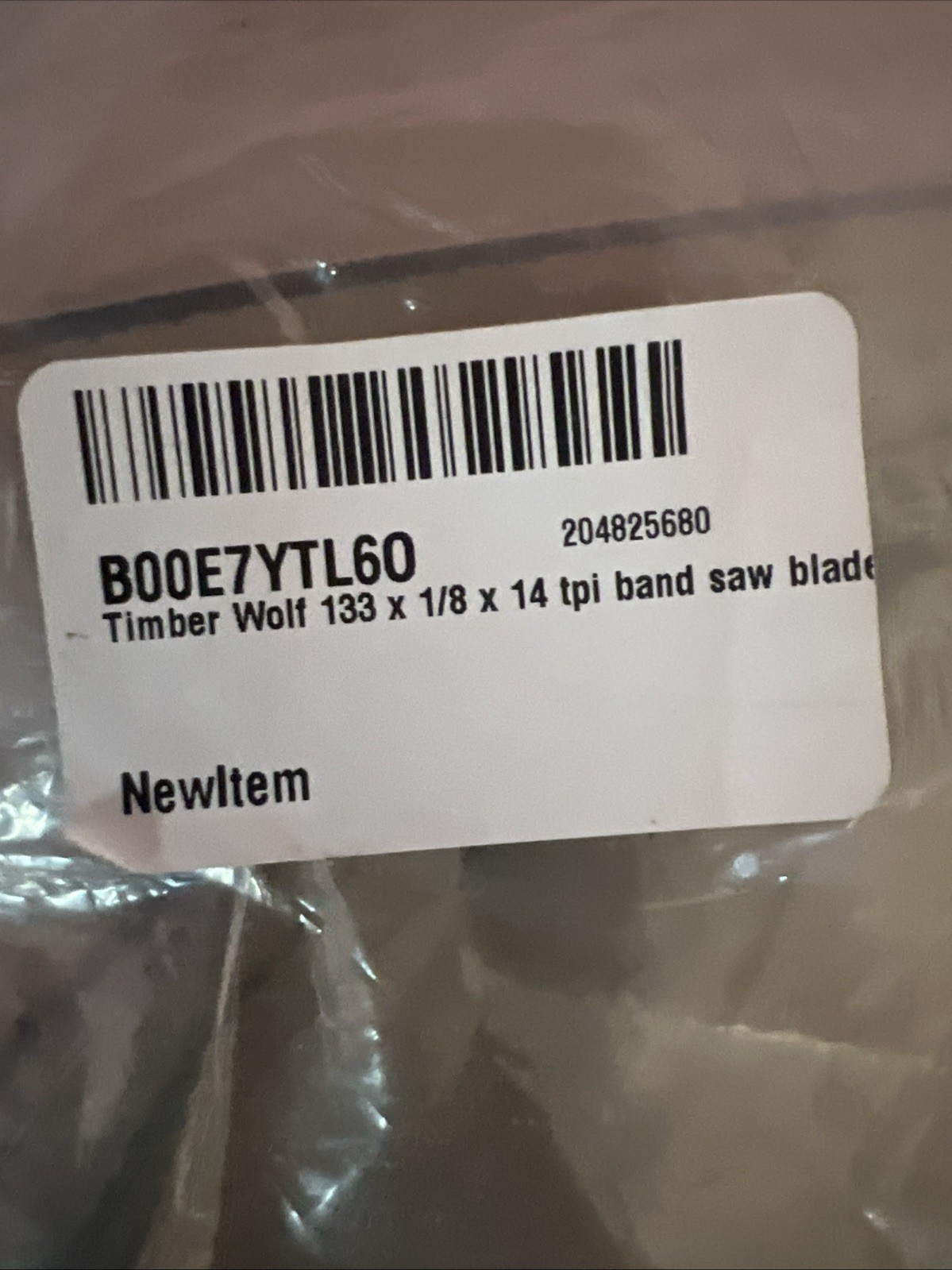 Timber Wolf 133&Prime; x 1/8” x 14 TPI Silicon Steel Bandsaw Blade NEW