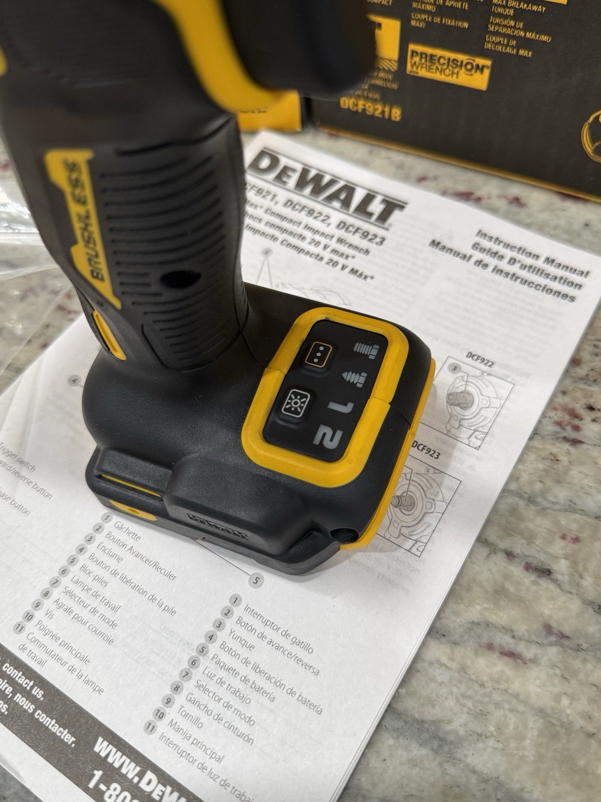 DEWALT DCF921B 20V 1/2 Inch Compact Impact Wrench Tool Only