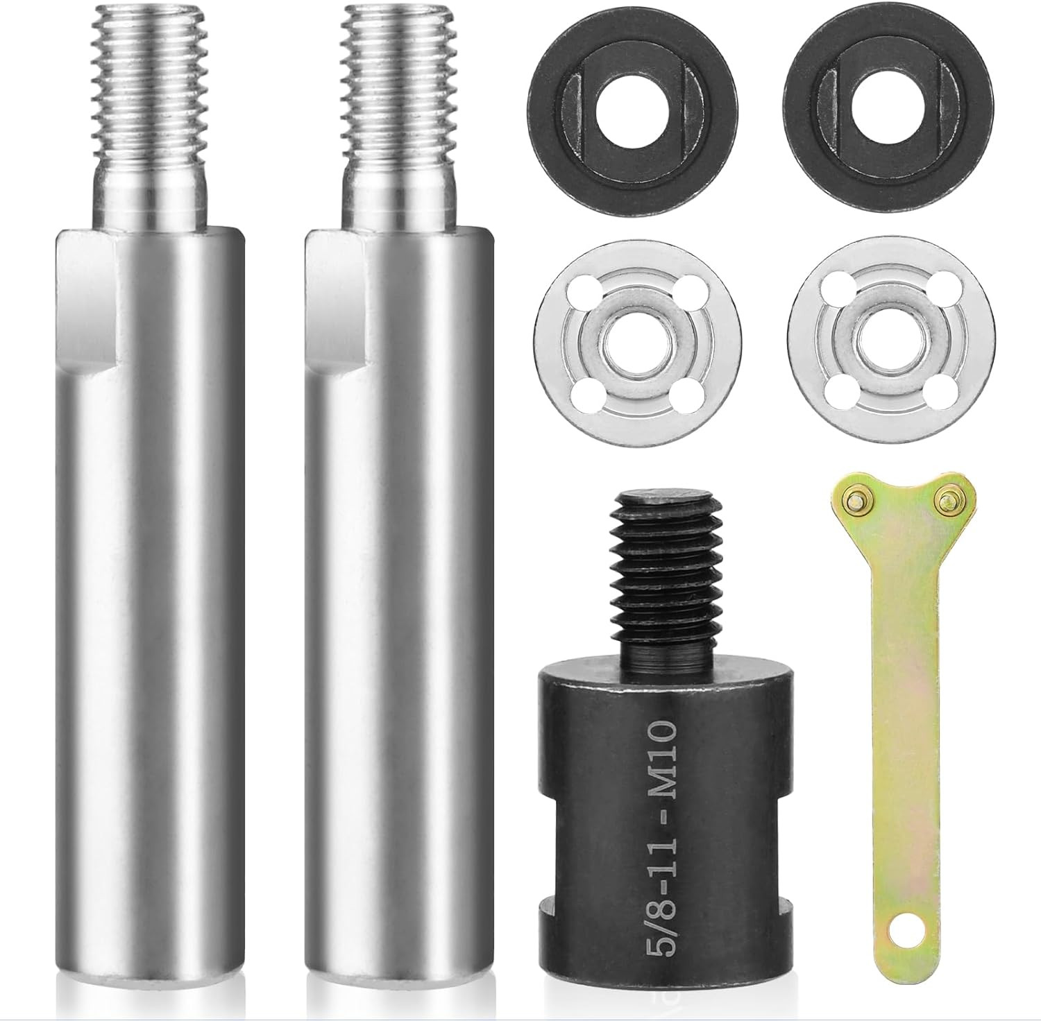 Angle Grinder Extension Rod 3/8&Prime; M10 Thread Shaft Connecting Kit 8PCS for 100 Ty