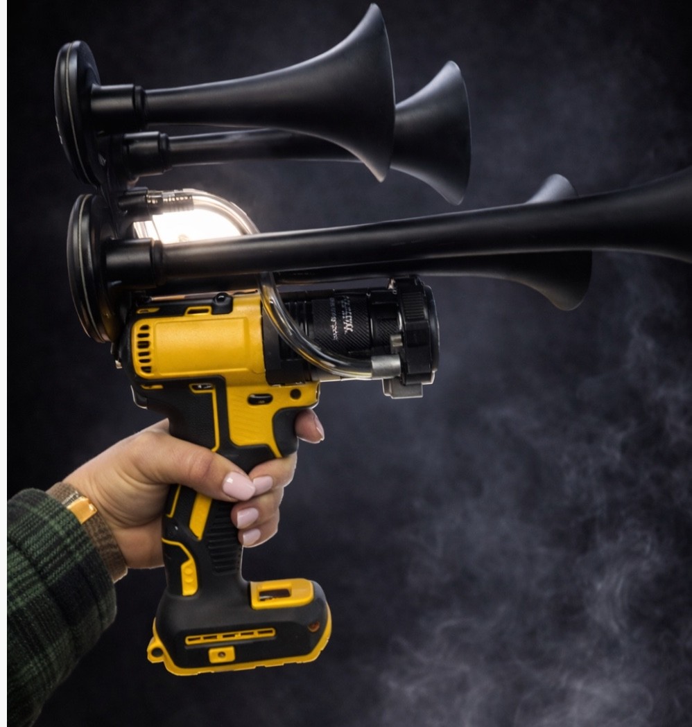 GatorBlast™ for DeWalt 20V Battery Impact Air Train Rig 2, 4 or 5x Trumpet Horn