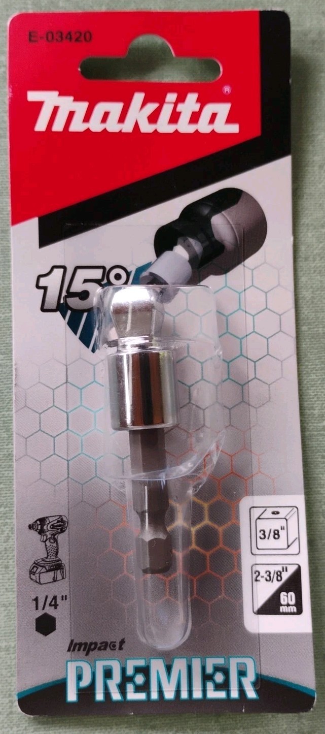 Makita E-03420 Impact Premier Tilt SKT Adapter 3/8” Drive Adapter