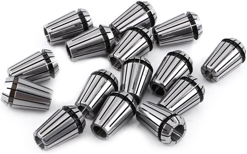 15pcs ER20 Collet Set 1mm-13mm Metric Collets, Steel ER20 Spring Collet Set f…
