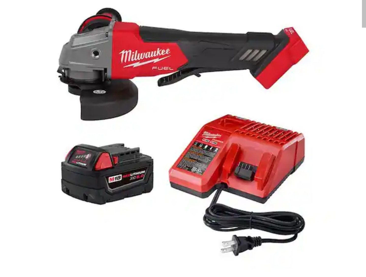 18-Volt Lithium-Ion Brushless Cordless 4 1/2 In/5 In Grinder And Starter Kit
