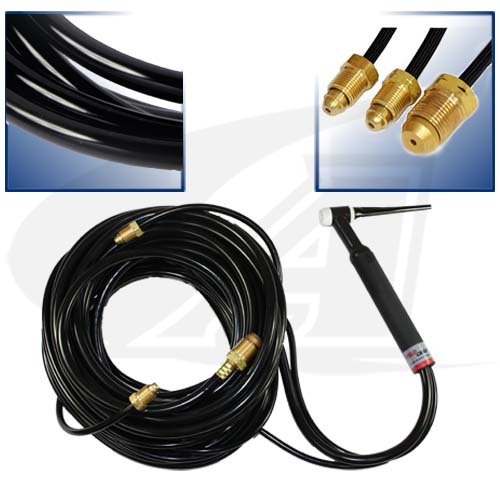 WP-18 350 Amp TIG Pack: 25&prime; High-Flex Rubber Cable, Standard Torch – Regular Kit