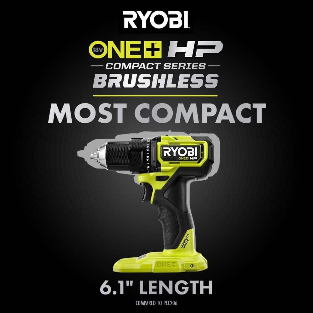 Ryobi ONE+ HP 18V Brushless Cordless Compact 1/2&Prime; Drill Driver Kit