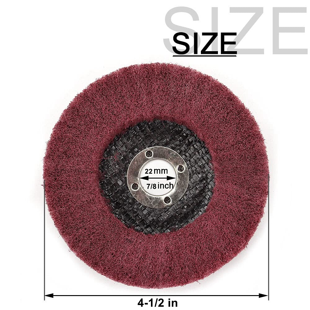 5PCS 4-1/2&Prime; Abrasive Metal Polishing Buffiing Wheels Angle Grinder Flap Disc 4.5