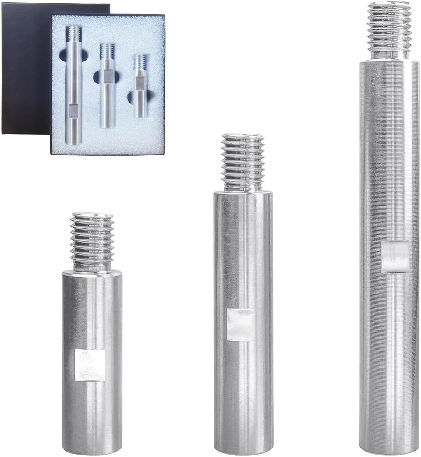 5/8 -11 Thread Rotary Extension Shaft Set For Rotary Polisher Car Polisher Pads