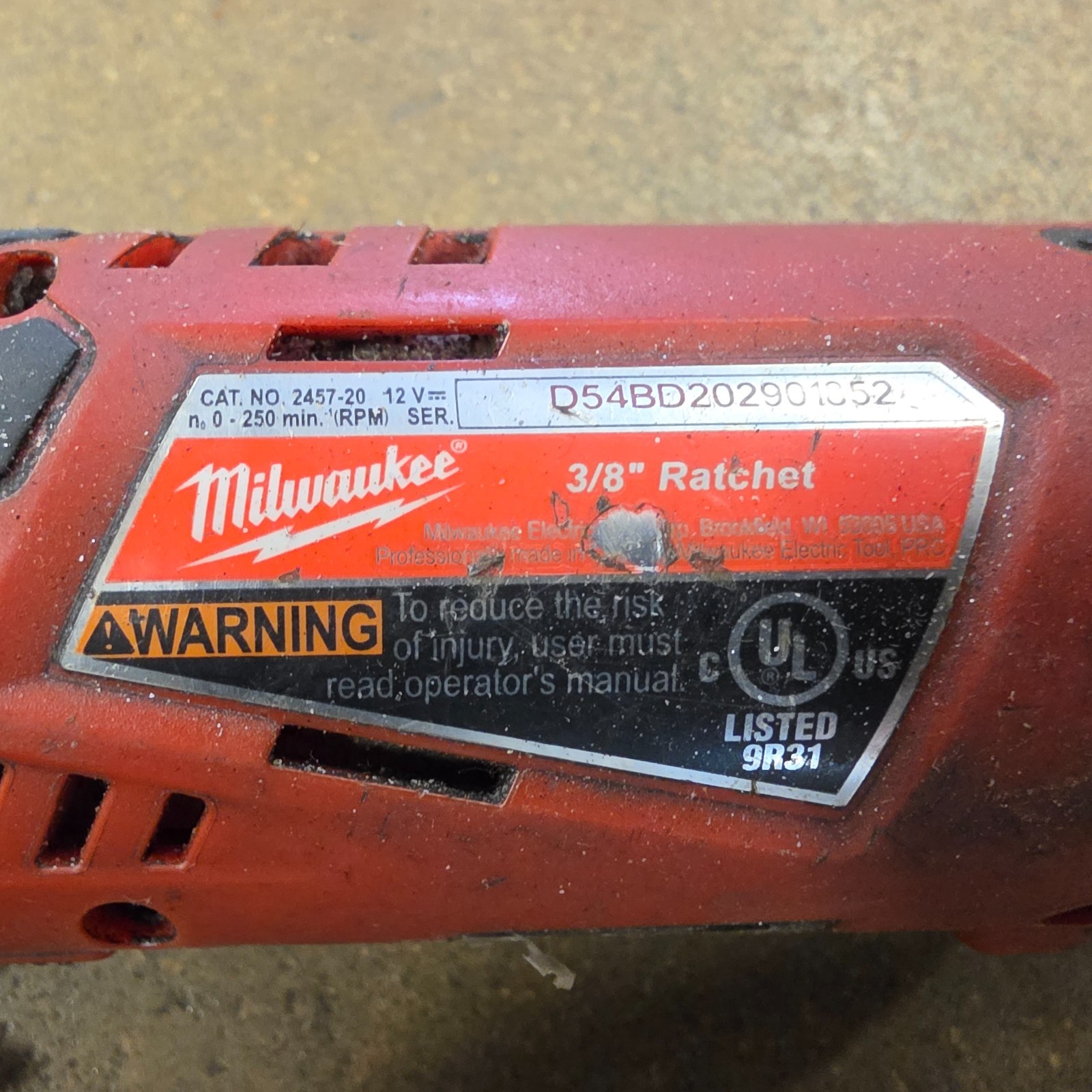 Milwaukee M12 2457-20 3/8&Prime; Ratchet