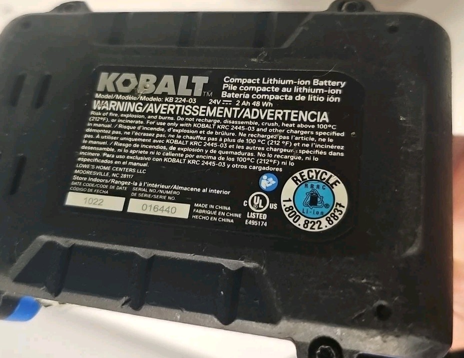 Kobalt KDD 524B-03 24V MAX Cordless Li-Ion Brushless 1/2&Prime; Drill w 2.0Ah Battery