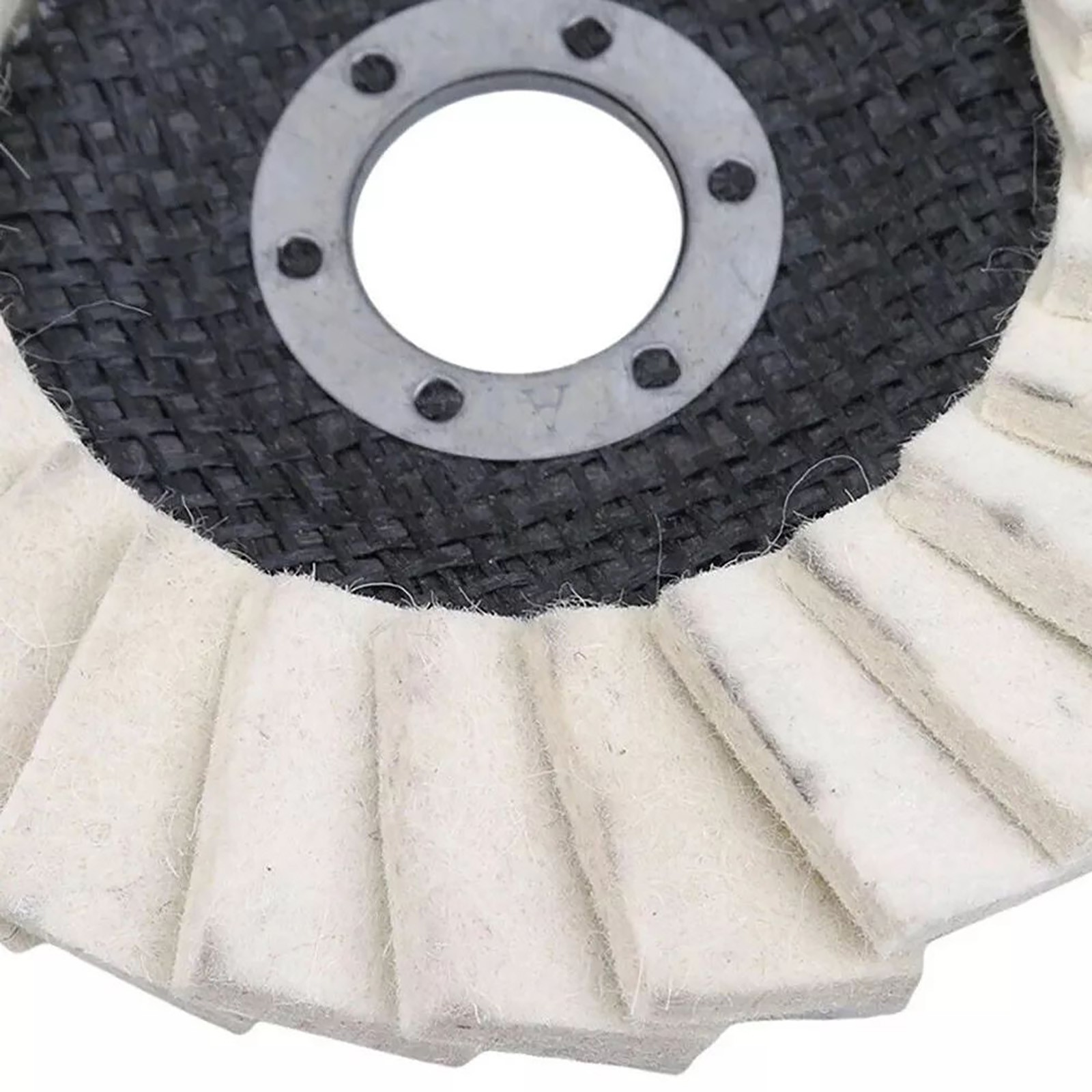 2Pcs Wool Felt Flap Disc Finishing Wheel Buffing Pads For Metal Glass Wood 115MM
