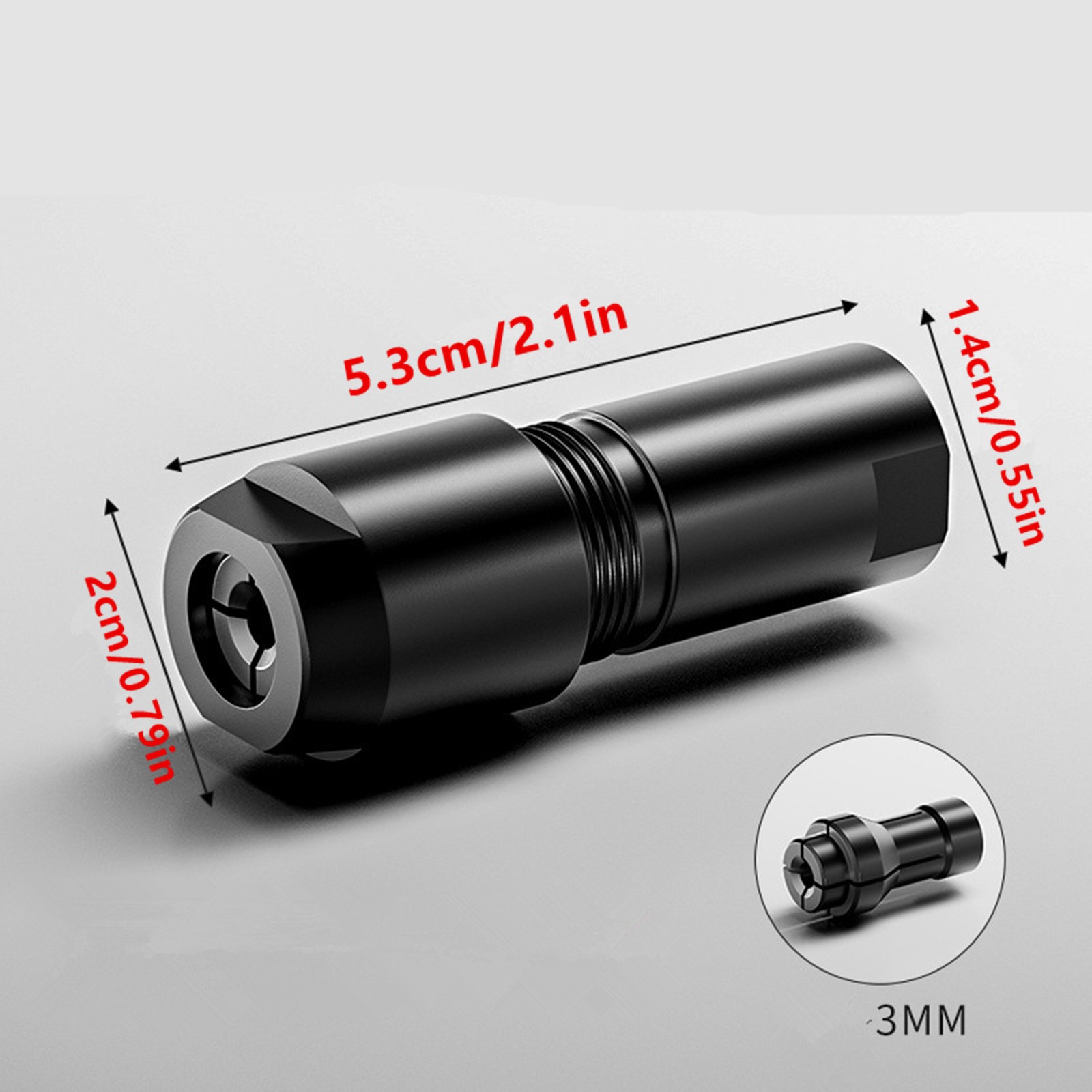 3mm and 6mm Straight Grinder Conversion Adapter Set for 100-Tyle Angle Grinder