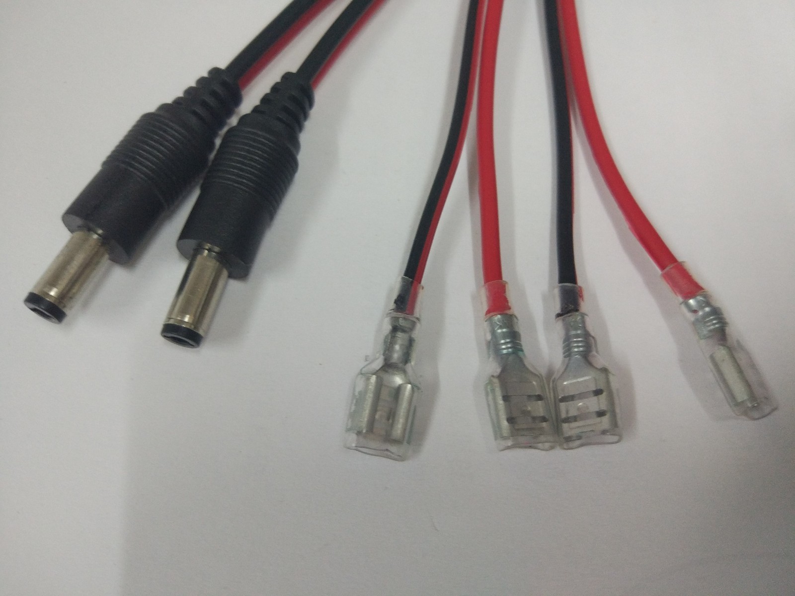 12 pcs DC Power 5.5×2.1mm Male Plug Connector to Dual Electrode Clip Cable 25cm
