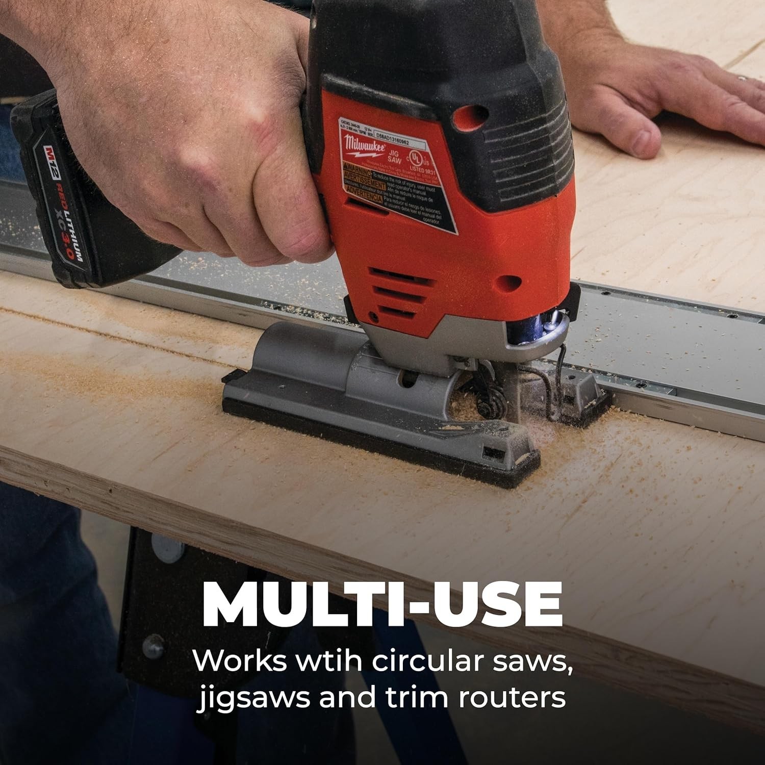 E Straight Edge Guide XL – 8 Ft Aluminum Rail for Precise Circular Saw Cuts